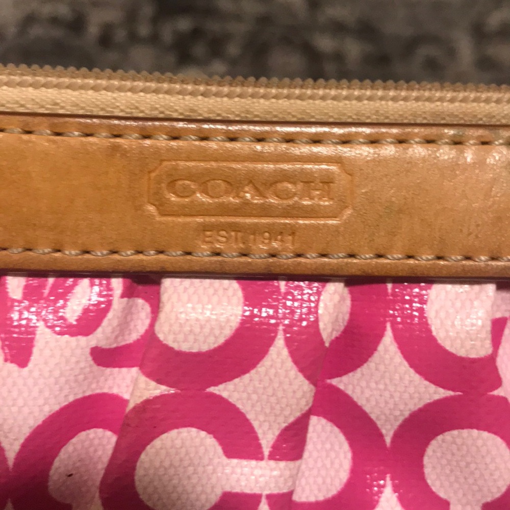 Pink Coach Wristlet - Picture 2 of 3